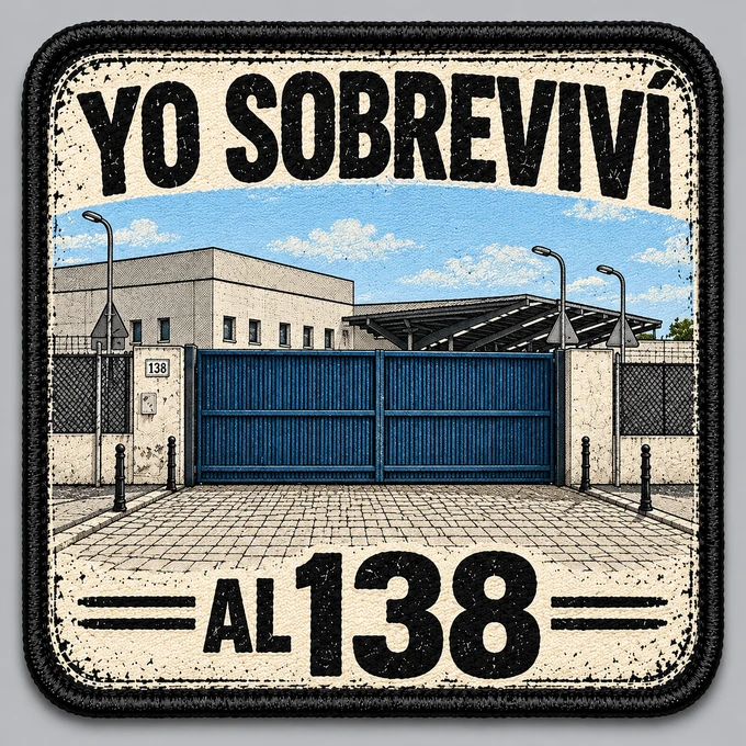 Diseño del parche Yo sobreviví al 138